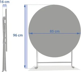 Градинска кръгла маса Hesperide Greensboro, Графит