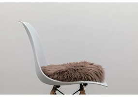 Кръгла възглавница за сядане от кафява овча кожа, ⌀ 40 cm - Native Natural