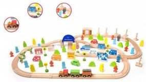 Classic world  -  Дървено влакче с релси - 110 части