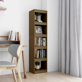 808151 vidaXL Библиотека/разделител за стая меденокафява 40x30x167,5 см бор