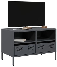 851318 vidaXL ТВ шкаф, антрацит, 68x39x43,5 см, студеновалцувана стомана