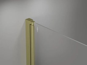 Mexen Mist-F Duo сгъваема душ кабина 90 x 90 см, прозрачна, четкано злато - 8A6-090L-090P-55-00