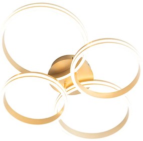 Таванна лампа Месинг с LED 3-степенна димируема 4-светлина - Navara