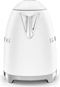 Електрическа кана SMEG KLF03WHMEU, 2400 W, 1.7 л, 360° основа, Матово покритие, Бял
