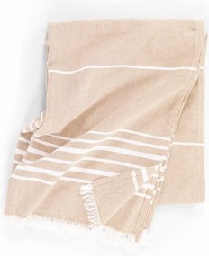 Бежово памучно одеяло 150x200 cm Solene – Tiseco Home Studio