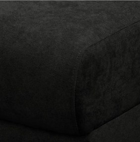 Черен ъглов диван (ляв ъгъл) Beata - Ropez