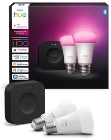 Стартов комплект Philips Hue WACA 2xE27/8,1W 1000-20000K  + устройство за свързване