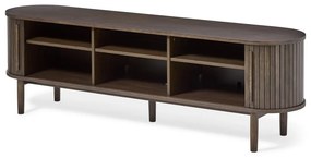 Кафява маса за телевизор от декор от дъб 180x56x40 cm Meta – Unique Furniture