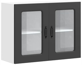 853608 vidaXL Кухненски стенен шкаф с стъклена врата, Kalmar, инженерно дърво