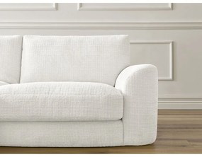 Бял шенилов ъглов диван (ляв ъгъл) Leonore – Bobochic Paris