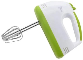 Разопакован: Миксер Rosberg R51110G, 200W, 7 скорости, Хромирани бъркалки, Бял/зелен