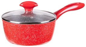 Касерола с капак ZEPHYR Red Passion ZP 4421 E18, 1.6 литра, 18х8 см, Мраморно покритие, Индукция, Червен