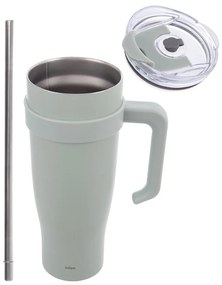 Светлозелена термочаша със сламка 1,2 l Termo – Orion