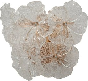 Стъклена стенна лампа в златист цвят Ibiscus – Mauro Ferretti