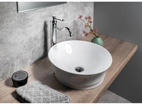 Стояща батерия за мивка в лъскаво-сребрист цвят Vienna – Sapho