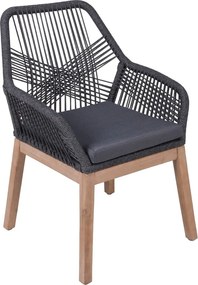 Сив градински стол от масивно дърво Pomona – Garden Pleasure