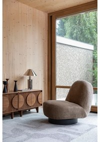 Кафяв нисък скрин от декор от орех 82x58 cm Groove – Zuiver