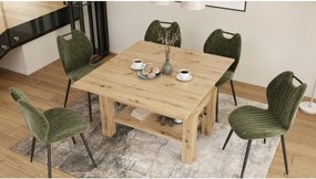 БРАВО Дъб Артисан - РАЗТЕГАТЕЛНА ХОЛНА МАСА С ПОВДИГАЩ МЕХАНИЗЪМ И С РАФТ