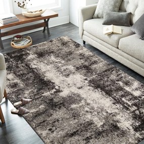 Модерен бежово-кафяв килим с шарка за хола Ширина: 60 ​​см | Дължина: 100 см