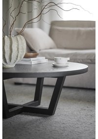 Черна кръгла масичка за кафе от декор от дъб ø 110 cm Boxford – Rowico