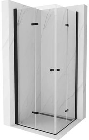 Mexen Lima Duo душ кабина сгъваема 90 x 90 см, прозрачна, черна - 856-090-090-70-00-02