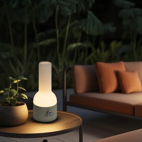 Външни настолни лампи бежово с бяло с вградена акумулаторна LED IP44 - Haard