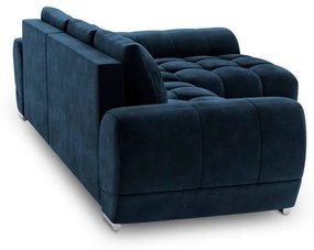 Кралско син ъглов разтегателен диван с кадифена тапицерия , десен ъгъл Nuage - Windsor &amp; Co Sofas