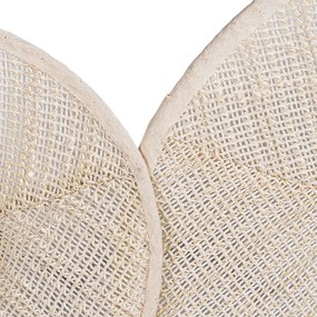 Дизайнерски стенен аплик бял с плат 3-светлина - Jane