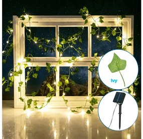 Aigostar - LED соларен гирлянд 100xLED/12м IP65 топла бяла ivy