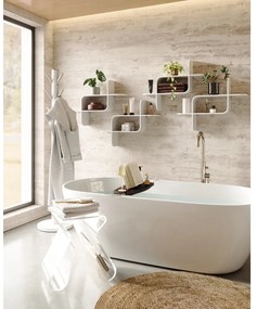 Бял двуетажен рафт от каучуково дърво 62 cm Montage - Umbra