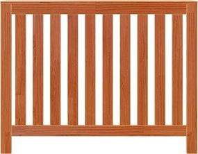 Параван за радиатор восъчнокафяв 108,5x19x84 см бор масив