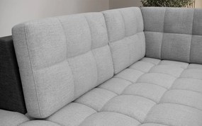 Ъглов диван Bale U-Светлосив - Черен-Ляв