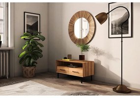 Масичка за телевизор от дъбова дървесина в естествен цвят 90x50 cm Abies - The Beds