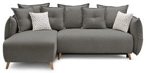 Светлосив разтегателен диван Nessa - Bobochic Paris