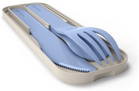 Комплект сини прибори за хранене Pocket от 3 части - Monbento