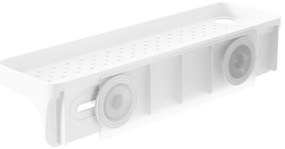 Бял самоносещ рафт за баня, изработен от рециклирана пластмаса Flex Adhesive - Umbra