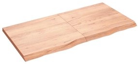 363698 vidaXL Стенен рафт светлокафяв 120x60x(2-4) см обработен масивен дъб