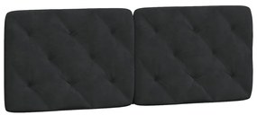 374729 vidaXL Мека табла за легло, черна, 140 см, кадифе