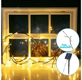 Aigostar - LED соларен гирлянд 72xLED/4м IP65 300mAh топла бяла светлина