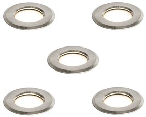 Комплект от 5 модерни наземни прожектора алуминий с LED IP67 - Linsey