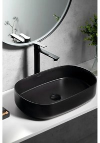 Матово-черна стояща батерия за мивка Pax – Sapho