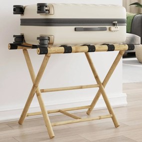 366453 vidaXL Сгъваема поставка за багаж 62x42x50,5 см бамбук