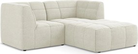 Бежов ъглов диван от прежда с примки от букле (десен ъгъл) Aloha – Makamii