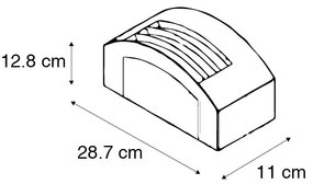 Интелигентна стенна лампа антрацит IP44 с Wifi P45 - Hurricane 1