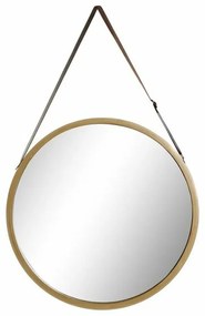 Стенно огледало DKD Home Decor 45 x 1,5 x 69 cm Scandi Кристал Естествен Кафяв Бамбук