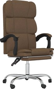 349626 vidaXL Наклоняем офис стол, кафяв, текстил