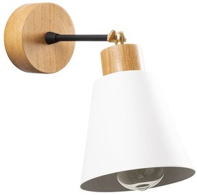 Бяла и естествена стенна лампа Manavgat – Opviq lights
