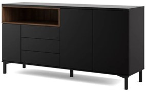 Черен скрин 176x90x49 cm Roomers – Tvilum