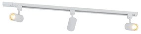 Интелигентна релсова осветителна система бяла 1-фазна 3-светлини вкл. Wifi GU10 - Iconic Jeana
