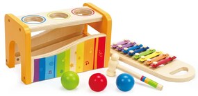 Hape - Комплект лира, ксилофон и разноцветни топки